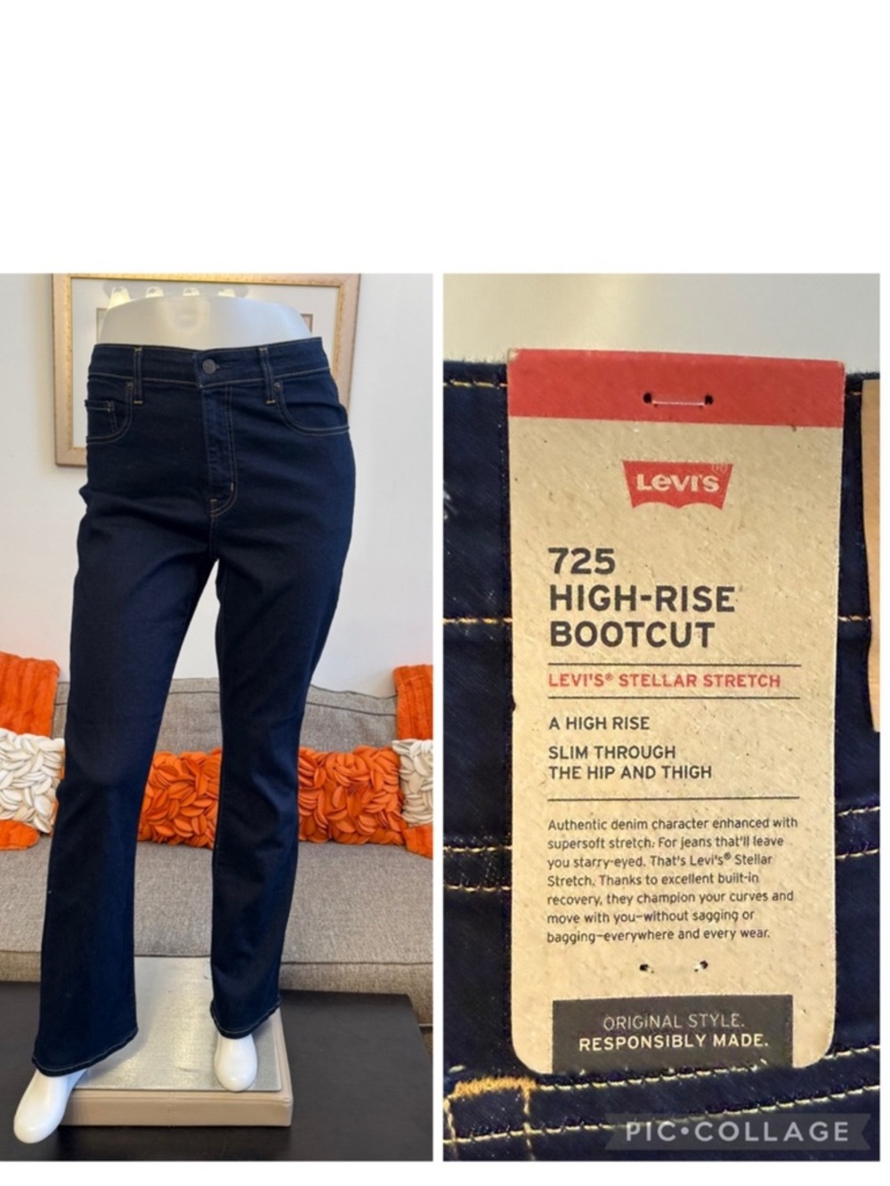 ❣️🆕LEVI’S 725 HIGH RISE BOOTCUT DARK WASH WOMEN'S JEANS❣️